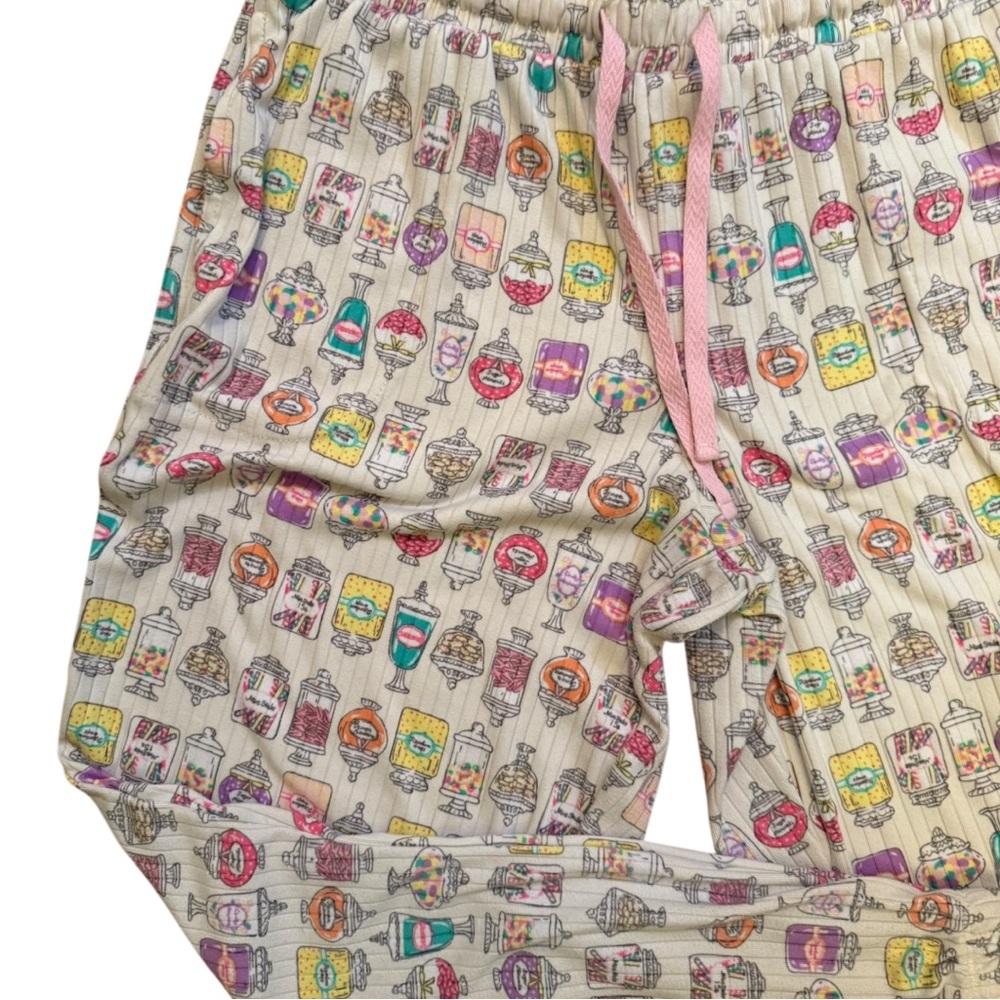 Cuddl Duds Multicolor Cream Candy Jar Pajama Set - Picture 3 of 6